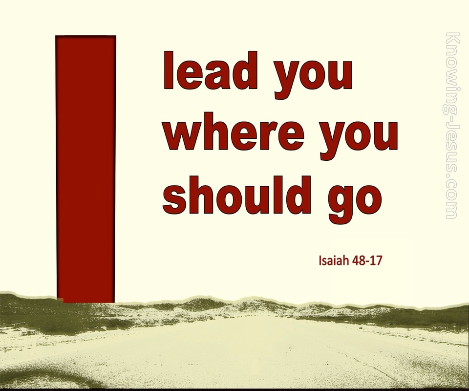 Isaiah 48:17  God Will Lead You Where You Should Go (beige)